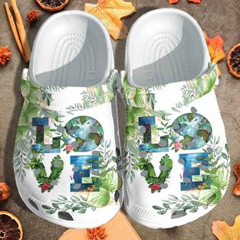 Save The Planet Shoes - Love Our Earth Clogs Birthday Gift - Monsterry