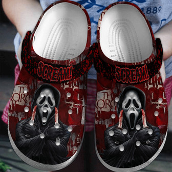 Scream Halloween Movie Crocs Crocband Clogs Shoes - Monsterry