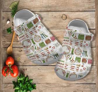 Sewing Quilting Grandma Vintage Clog Shoes Gift Mother Day 2022- Sewing Worker Shoes Clog Clogs Gift Wife Mom - Monsterry