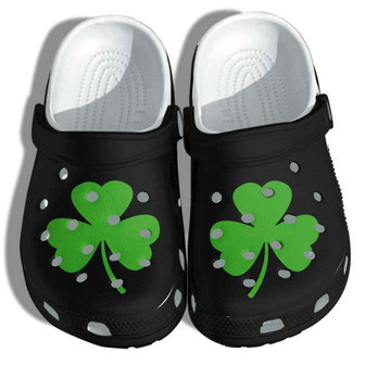 Shamrock Clover Lucky Flower Irish Patricks Day Clogband Clog Shoes - Monsterry