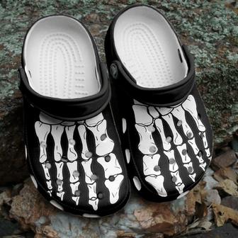 Skeleton Feet Halloween Classic Clogs Shoes - Monsterry DE