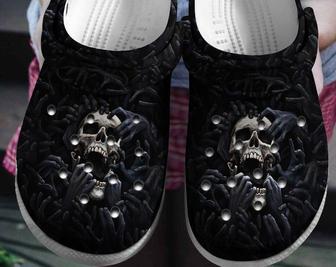 Skull Dark Night Clog Shoes - Monsterry AU