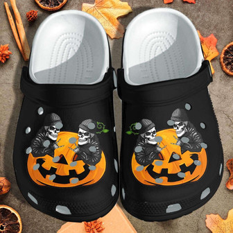 Skull Hip Hop Tattoo Clogband Clogs Shoes - Monsterry
