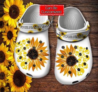 Skull Sunflower Funny Shoes Gift Tattoo Girl - Girl Classic Clogs Shoes - Monsterry