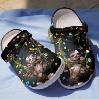 Sloth In Black Jungle Shoes - Little Animals Clogs Gift - Monsterry CA