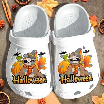 Sloth Witch With Bats Cartoon Crocband Clogs Shoes - Monsterry DE