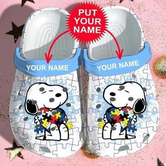 Snoopy Autism Autism Comfortable For Mens And Womens Classic Water Clog Shoes | Favorety AU