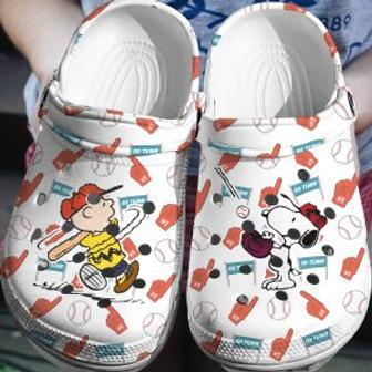 Snoopy Baseball Crocs 3D Clog Shoes | Favorety AU