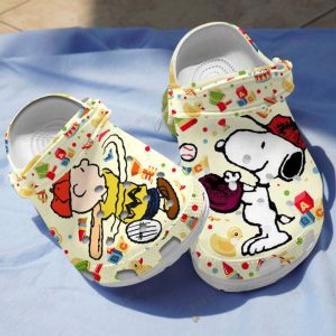 Snoopy Crocs Classic Clogs Shoes | Favorety