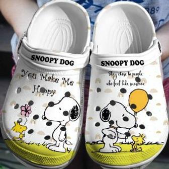 Snoopy Dog Cartoon Crocs 3D Clog Shoes | Favorety