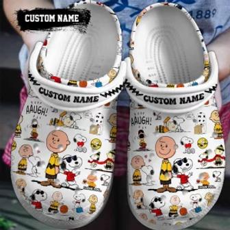 Snoopy Peanuts Cartoon Crocs Crocband Clogs Shoes Custom Name For Men Women And Kids | Favorety