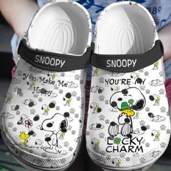 Snoopy Peanuts Crocs 3D Clog Shoes | Favorety