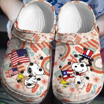 Snoopy Woodstock 4Th Of July Crocs 3D Clog Shoes | Favorety AU