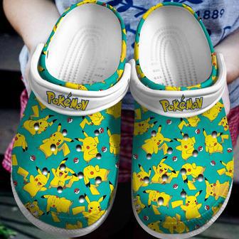 So Cute Pikachu Pokemon Green Clogs Shoes | Favorety UK