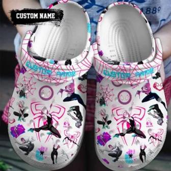 Spider Man Across The Spider-Verse Movie Crocs Crocband Clogs Custom Name For Men Women And Kids | Favorety UK