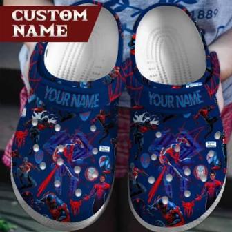 Spider Man Across The Spider-Verse Movie Crocs Shoes Clogs Crocband Custom Name For Men Women And Kids | Favorety UK