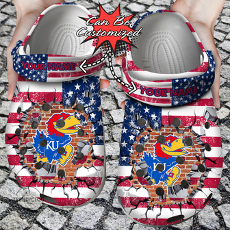 Sport Personalized Kjayhawks University American Flag New Clog Shoes - Monsterry