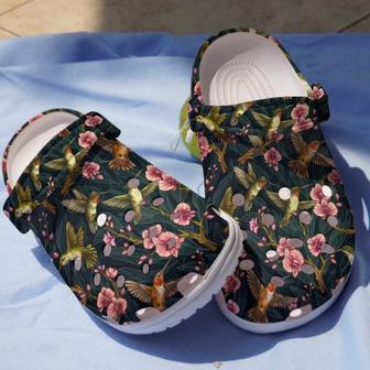 Spring Hummingbird Shoes Jungle Bird Clogs For Grandma Mother - Monsterry AU