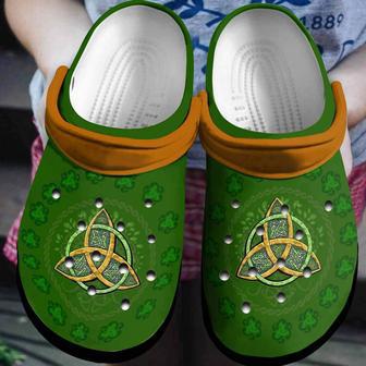 St Patricks Day Irish Celtics Green And Orange Crocband Shoes | Favorety AU