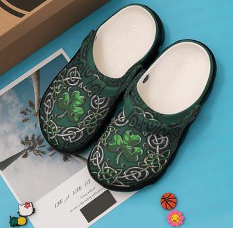 St Patricks Day Irish Shamrock Circle Celtics Crocband Shoes | Favorety CA