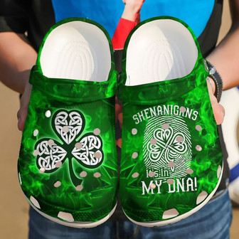 St Patricks Day Shamrock Leaf Shenanigans Its In My Dna Irish Clogband Shoes - Monsterry