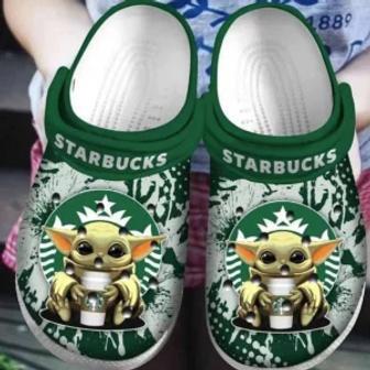 Starbucks Star Wars Baby Yoda Crocs Crocband Shoes Comfortable Clogs For Men Women | Favorety UK