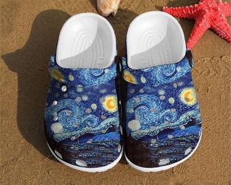 Starry Night Vincent Van Gogh Paintings Design Unisex Birthday Gifts Clog Shoes - Monsterry AU