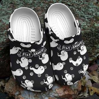 Stay Creepy Haloween Crocband Clogs Shoes - Monsterry CA