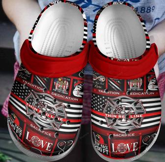 Sticker Love Firefighter Shoes Tradition Dedication Us Clogs - Monsterry AU