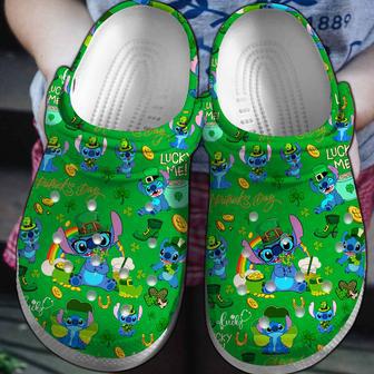 Stitch Cartoon Saint Patrick's Day Crocs Crocband Clogs Shoes | Favorety AU