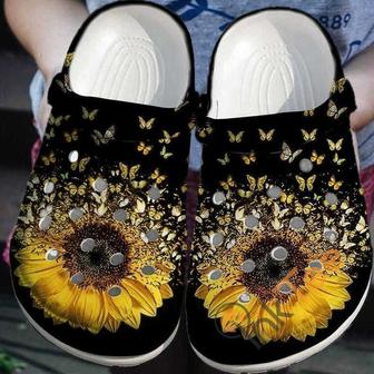 Storm Butterfly With Sunflower Clog Shoes - Monsterry UK