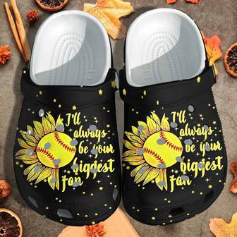 Sunflower Baseball Ill Always Be Your Biggest Fan Shoes Clogs - Sunflower Baseball - Monsterry AU