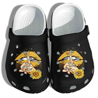 Sunflower Lip Shoes Clogs - Do Not Judge Outdoor Shoe Birthday Gift Boy Girl Daughter Friend - Monsterry DE