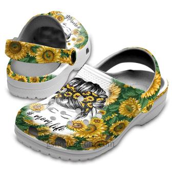 Sunflower Mom Life Shoes - Mimi Life Sunflower Shoes Croc Clogs Gifts Mother Day - Monsterry UK