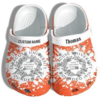 Syracuse University Graduation Gifts Croc Shoes Customize- Admission Gift Shoes | Favorety