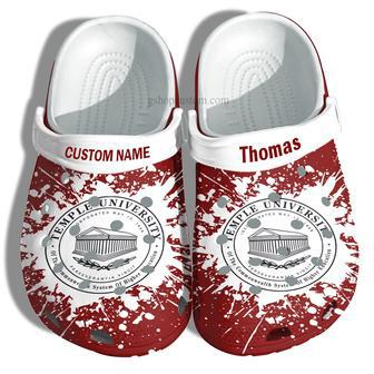 Temple University Graduation Gifts Croc Shoes Customize- Admission Gift Shoes | Favorety