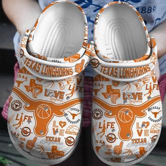 Texas Longhorns Ncaa Sport Crocs Crocband Clogs Shoes | Favorety