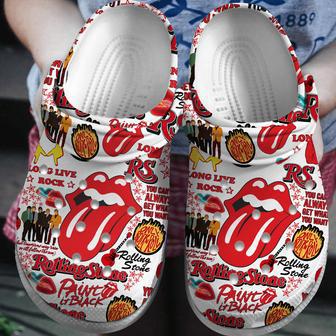 The Rolling Stones Music Band Crocs Crocband Clogs Shoes | Favorety