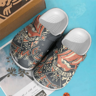 The Rollings Stones Rock Band Crocs Clogs Shoes Crocband Comfortable For Men Women - Monsterry