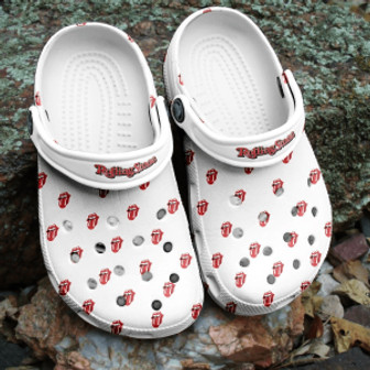 The Rollings Stones Rock Band Crocs Crocband Clogs Comfortable Shoes For Men Women - Monsterry