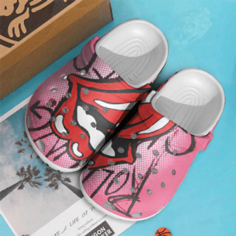 The Rollings Stones Rock Band Crocs Crocband Comfortable Shoes Clogs For Men Women - Monsterry