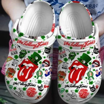 The Rollings Stones Rock Band Crocs Shoes Clogs Crocband Comfortable For Men Women - Monsterry