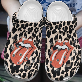 The Rollings Stones Rock Band Crocs Shoes Crocband Clogs Comfortable For Men Women - Monsterry