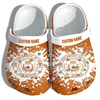 The University Of Texas Croc Shoes Customize- University Graduation Gifts Shoes Admission Gift - Monsterry CA