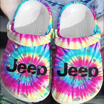 Tie Dye Jeep Car Classic Clogs Shoes - Monsterry CA