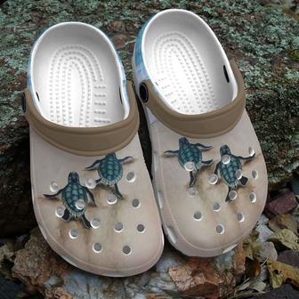 Turtle Move On The Sand Shoes Clogs For Women Men - Monsterry AU