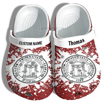 University Of Georgia Graduation Gifts Clog Shoes Customize- Admission Gift Shoes - Monsterry