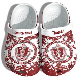 University Of Massachusetts Amherst Graduation Gifts Croc Shoes Customize- Admission Gift Shoes - Monsterry AU