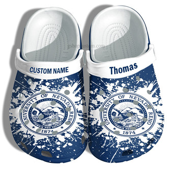 University Of Nevada Reno Graduation Gifts Clog Shoes Customize- Admission Gift Shoes - Monsterry