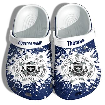 University Of New Hampshire Graduation Gifts Croc Shoes Customize- Admission Gift Shoes - Monsterry AU